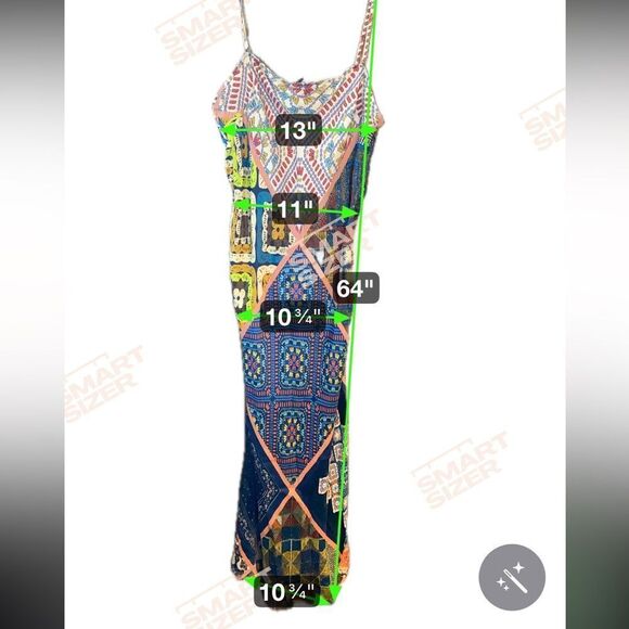 Anthropologie Conditions Apply Sz L NWT Blue Chloe Maxi Slip Dress - Picture 15 of 15